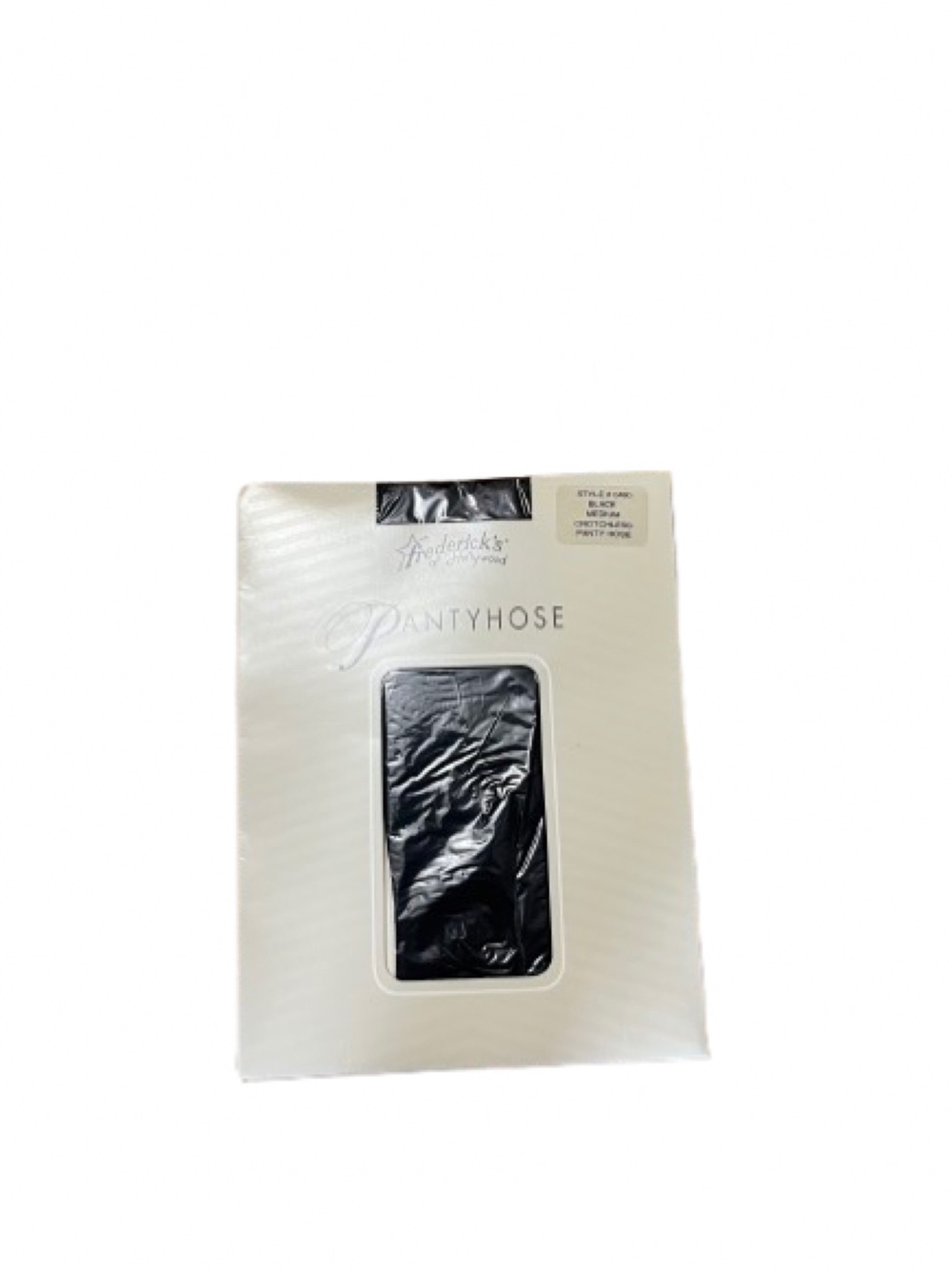 New in Package Frederick’s of Hollywood Black Crotchless Panty Hose